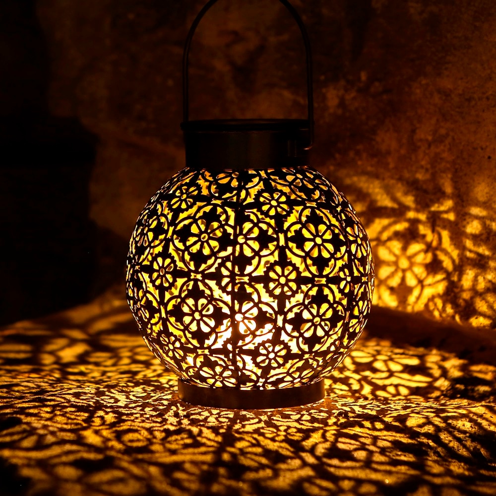 Outdoor Hanging Solar Shadow Cast Lantern
